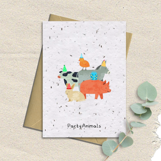 Party Animals Seeded Card