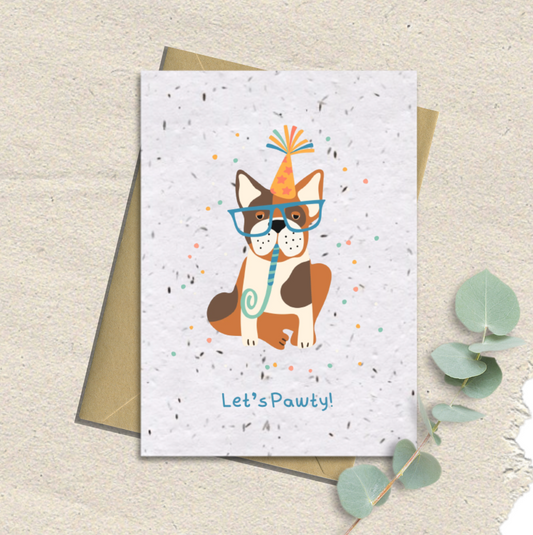 Let's Pawty Seeded Card