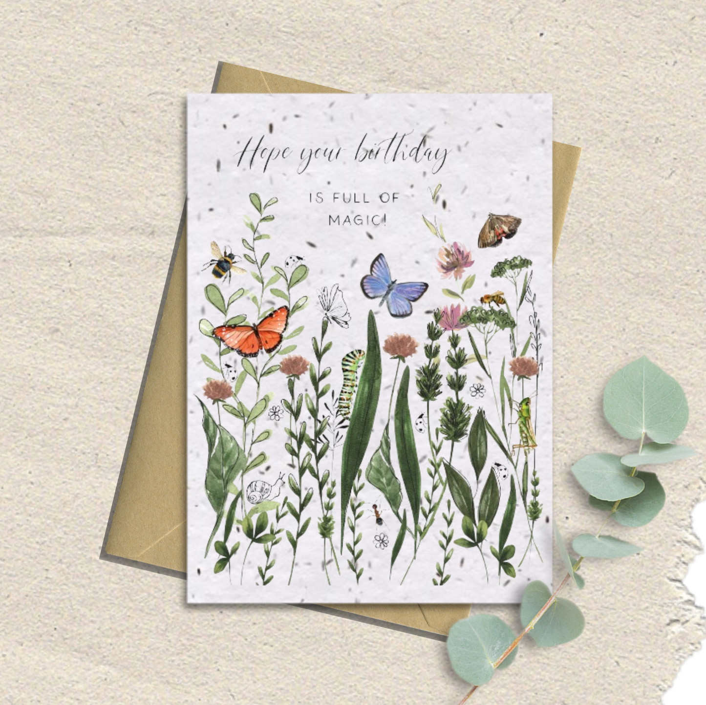 Hope Your Birthday Is Full Of Magic Seeded Paper Greeting Card